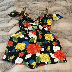 Black off the shoulder romper